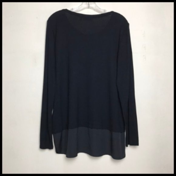 Apt. 9 Beaded Soft Tunic Top With 5" Satin Hem Size XL - Picture 3 of 8